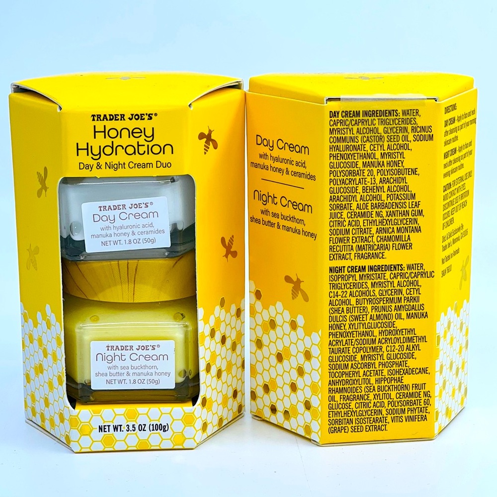 Trader Joe’s Manuka Honey Hydration Day & Night Cream Duo Hyaluronic Acid Shea…